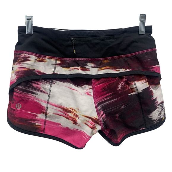 Lululemon Speed Short *4-way Stretch Pigment‎ Wind Berry Rumble Multi sz 2 - Picture 4 of 7